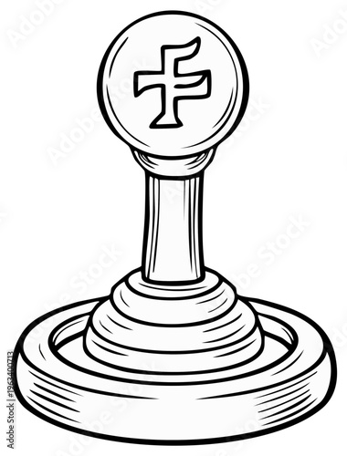 Hand Drawn Chalice or Communion Cup Illustration Outline for Religious or Faith Themed Designs