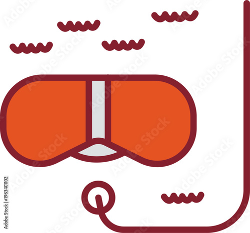 Snorkeling Vector Icon