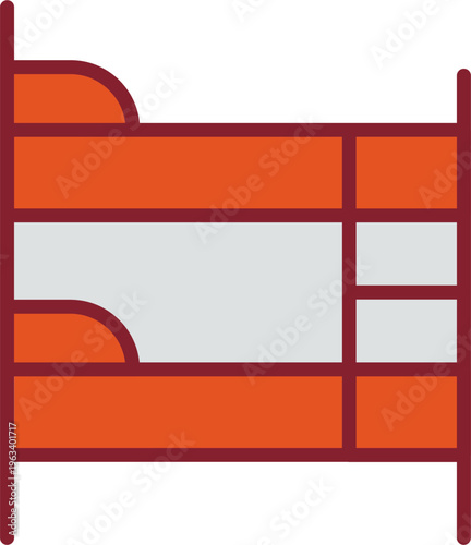 Bunk bed Vector Icon