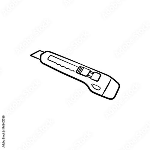 Utility Knife or Box Cutter Outline Drawing