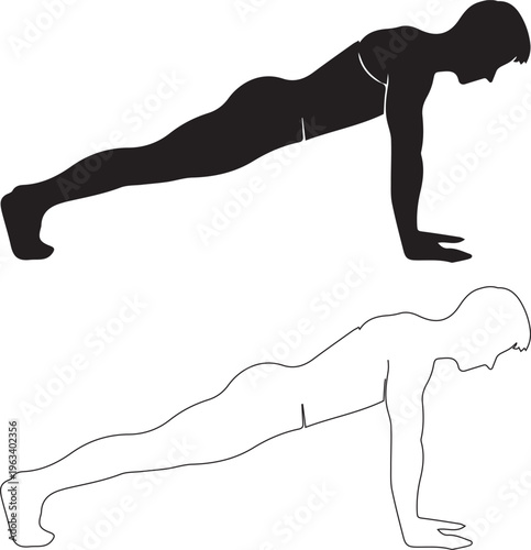 Man doing push ups icon
