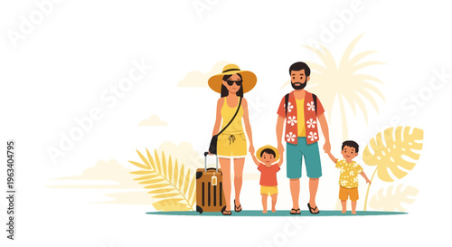 Happy Family Traveling Together on Vacation 1.