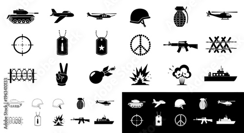 Military and War Icon Set Collection