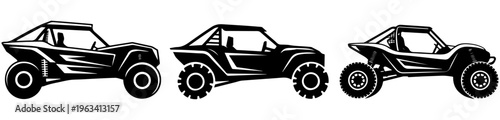 Car silhouette of an off-road buggy vehicle, heavy duty extreme terrain racing car design, buggy, off-road, vehicle, car, racing, transport, silhouette