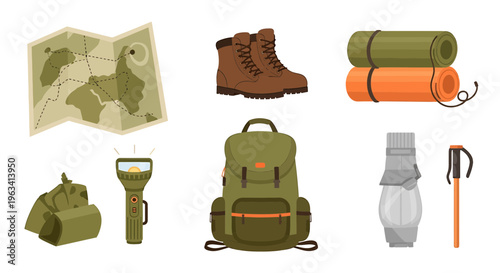 Camping gear, outdoor equipment, hiking accessories, travel essentials