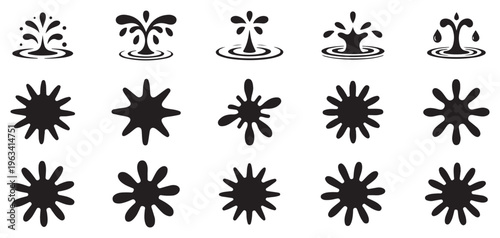 Minimalist black star and sparkle vector icons collection for decoration vector illustration eps 10