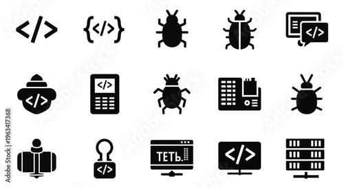 Set of Software Development and Programming Icons