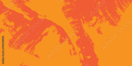 Abstract Orange and Red Grunge Texture Background with Distressed Brush Strokes