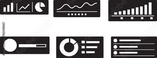 Modern AI Analytics Dashboard Vector, SaaS Admin UI Interface, Minimal Data Visualization Layout, Monochrome | Minimal AI SaaS Dashboard Interface Vector, Analytics UI Panel, Data Visualization Admin