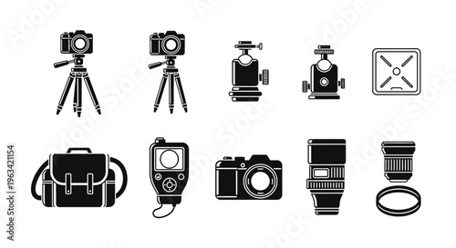Photography Equipment Icon Set