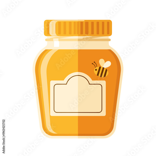 Simple honey jar with blank label icon
