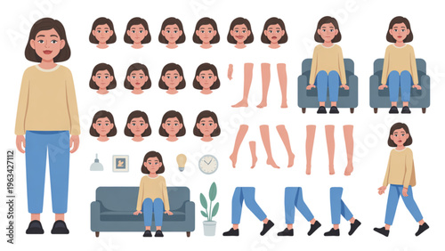 Diverse group of people engaging in various daily activities and professions