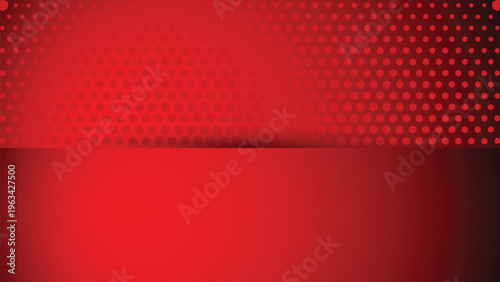 Red Hexagon Halftone Background for Modern Technology and Business Design
