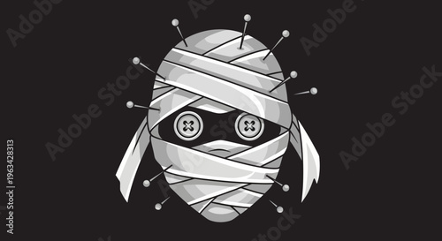 Mummy Bug Insect Wrapped Bandages.