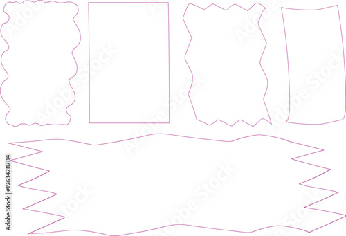 A pixelated image with irregular shapes and lines