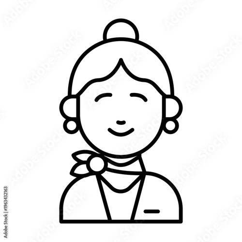 Air hostess avatar icon