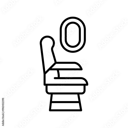 Seat of plane icon
