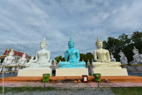 Big buddha statue in the temple in Thailand