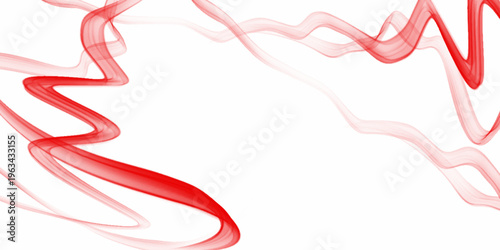 Abstract red and white smoke. Abstract background of beautiful color smoke waves. This is an actual photo of smoke from a stick of incense with the red balance adjusted in post processing. 