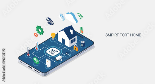 Smart Home Technology on Smartphone Interface.
