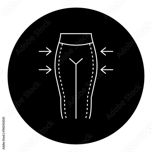 Targeted Compression Icon - Zone Compression and Pressure Point Concept for Therapeutic Shapewear and Support Garment Symbol