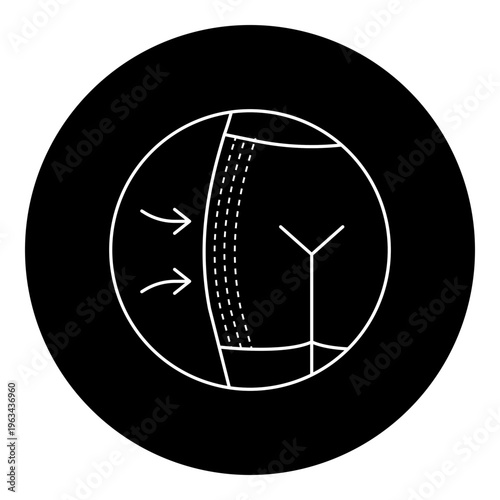 Body Comfort Relief Icon - Shapewear Comfort and Pain Relief Concept for Compression Garment Wellness and Body Support Symbol