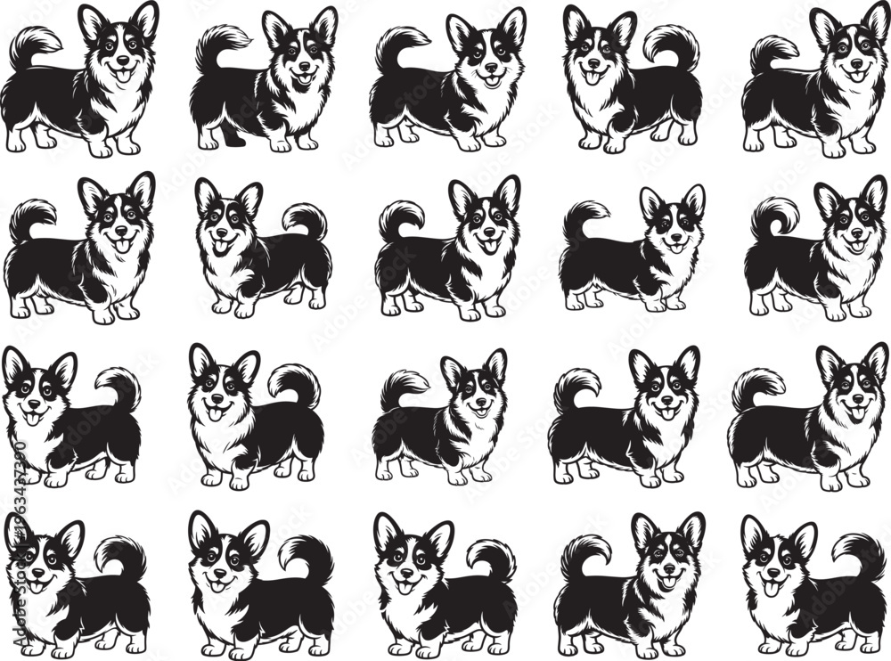Obraz premium Baby Corgi SVG Bundle