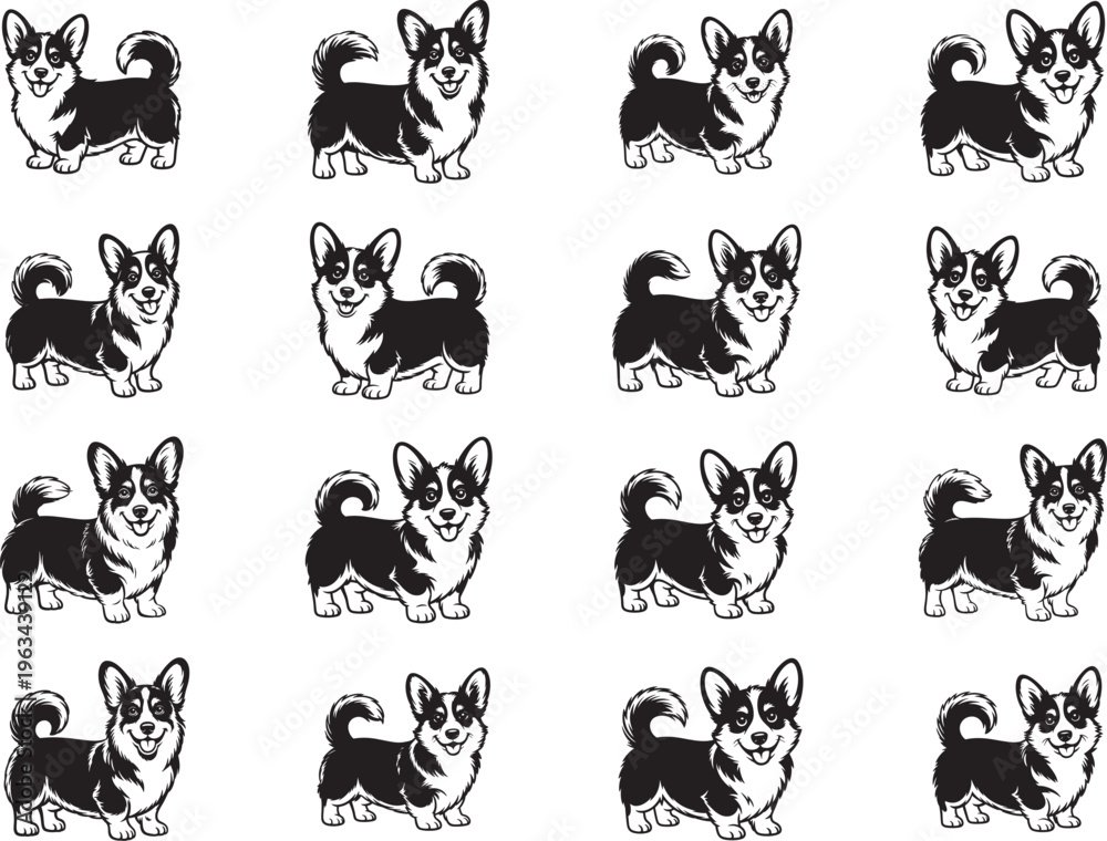 Obraz premium Baby Corgi SVG Bundle
