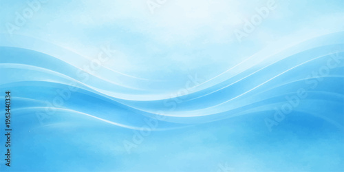 Blue abstract background featuring flowing liquid waves and light vector lines creates a professional business backdrop with motion and ocean-inspired art