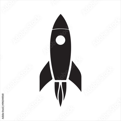 Rocket silhouette vector silhouette clip art logo design concept illustration idea