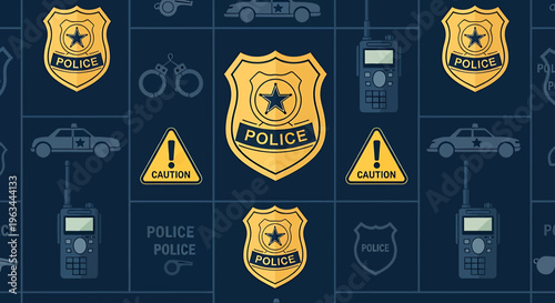 Police Badges and Emergency Symbols.