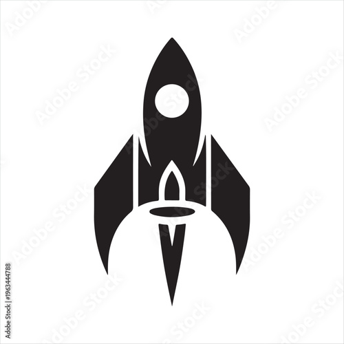 Rocket silhouette vector silhouette clip art logo design concept illustration idea