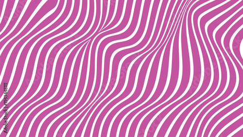 Vibrant pink and white wavy stripes pattern