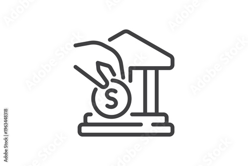 Dollar icon, currency symbol dollar sign, USD money symbol, financial currency icon, cash value sign, banking finance UI icon