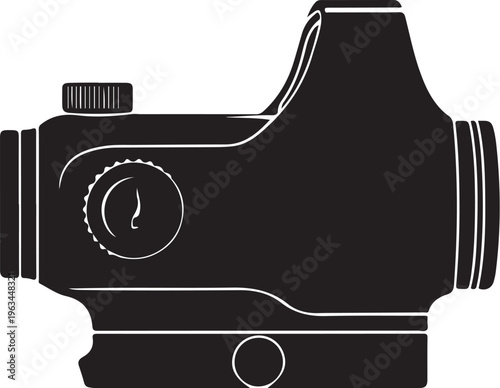 Rifle scope, black, vector, sight, gun scope, optics, hunting, weapon