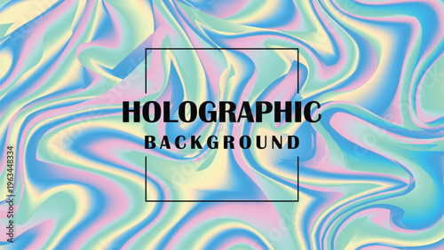 Holographic background with shimmering iridescent patterns