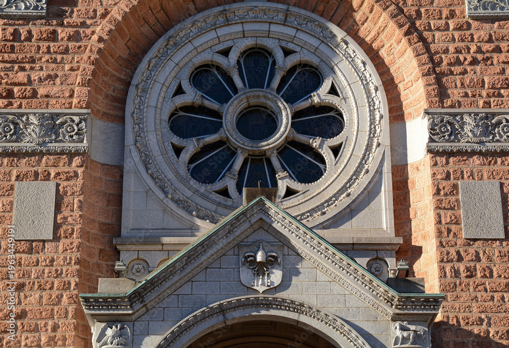 Obraz premium La chiesa del Sacro Cuore a Lugano, Canton Ticino, Svizzera.