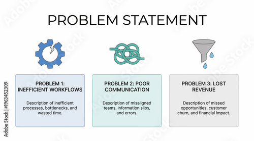 Business Problem Statement Infographic for Corporate Presentations