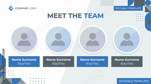 Professional Meet the Team Corporate Presentation Slide Template