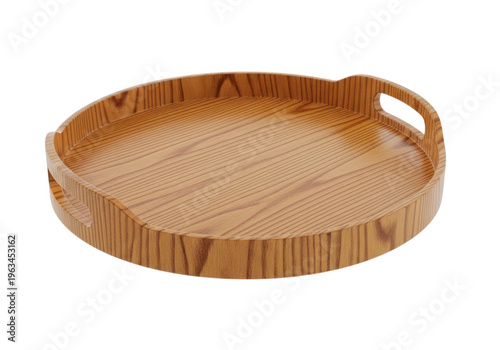 Handwoven round basket with natural texture and woven handles