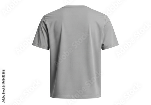 Plain grey short-sleeved t-shirt displayed against a neutral background