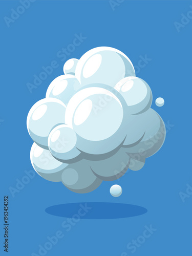 Cartoon cute bubble 3d cloud render sky elements