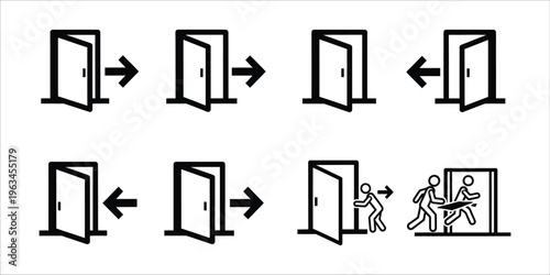 Door opening and people entering