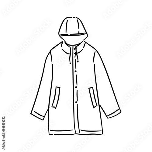 vector illustration of rain coat