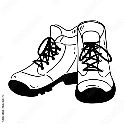 pair of outdoor shoes