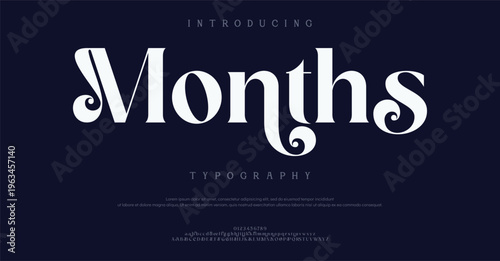 Introducing Months Typography Font Style