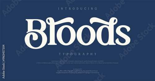 Introducing Bloods Typography Font Style