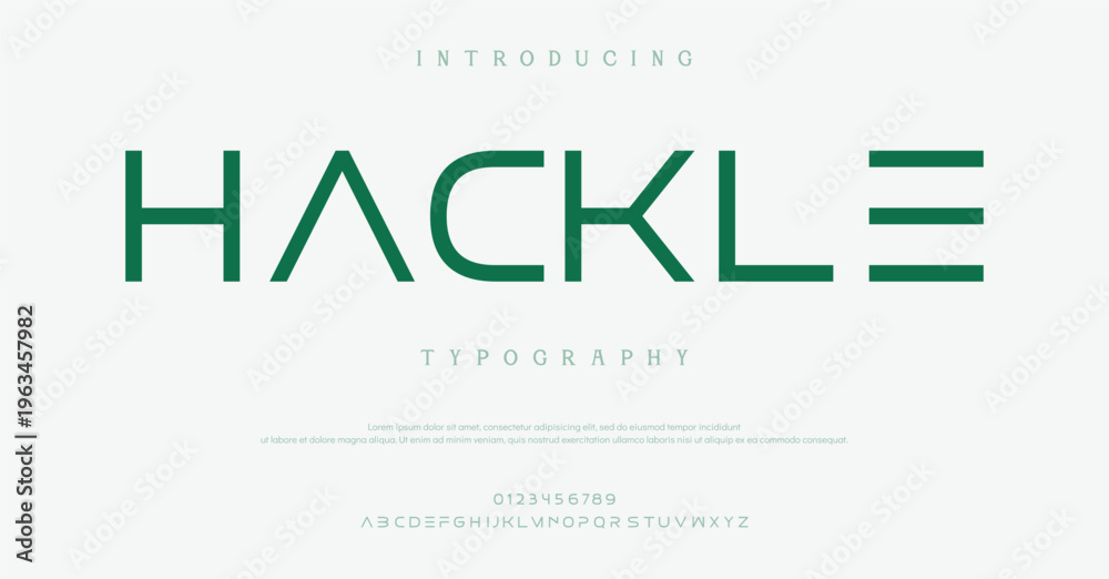 Fototapeta premium Introducing Hackle Typography Font Design
