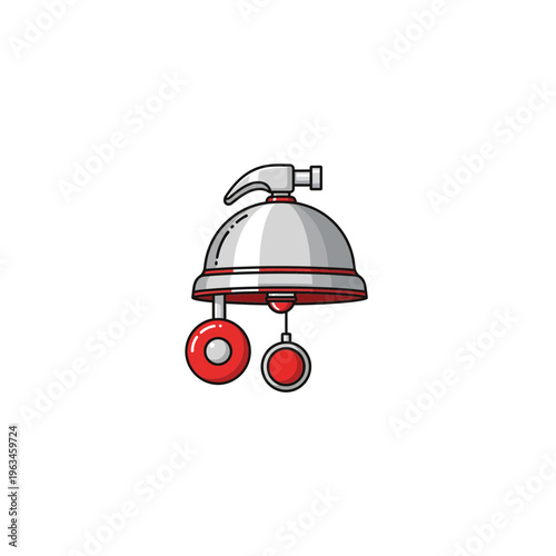 Service bell icon for hotel reception or restaurant counter tabletop service