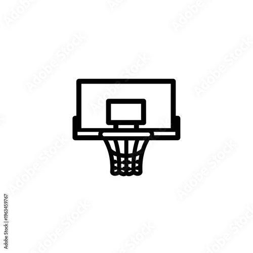 Basketball hoop and backboard icon